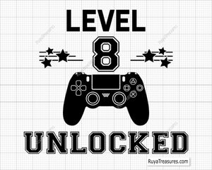 Level 8 Unlocked Svg