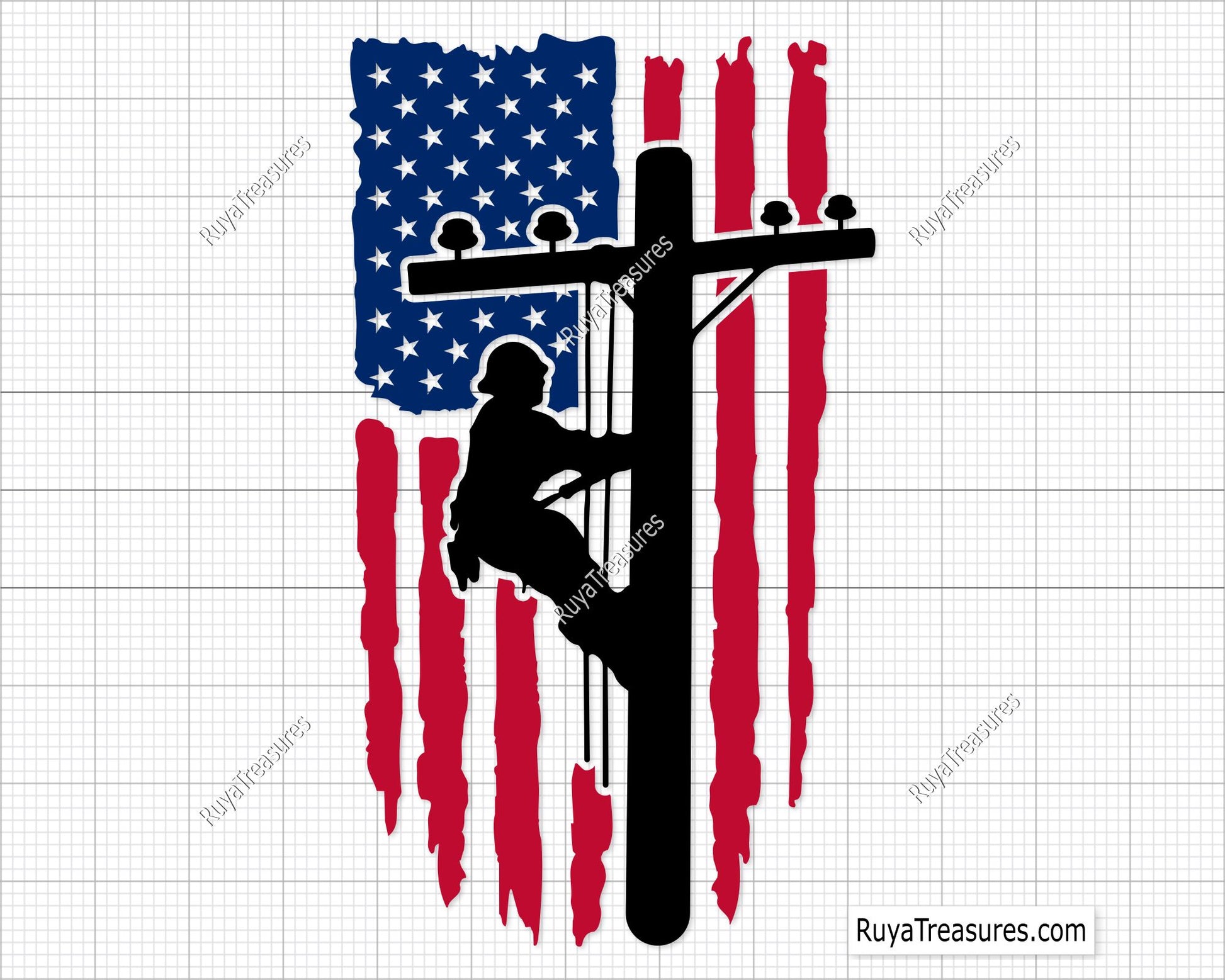 Lineman Flag Svg