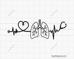 Lungs Heartbeat Svg