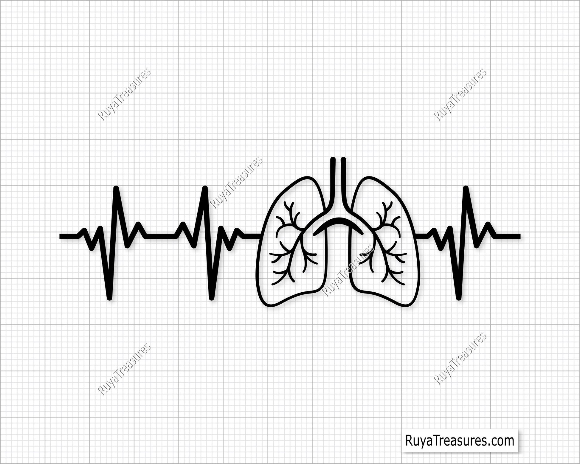 Lungs Heartbeat Svg 