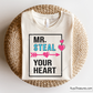 Mr. Steal Your Heart SVG, perfect for Valentine’s Day shirts, couple gifts, and romantic crafts.