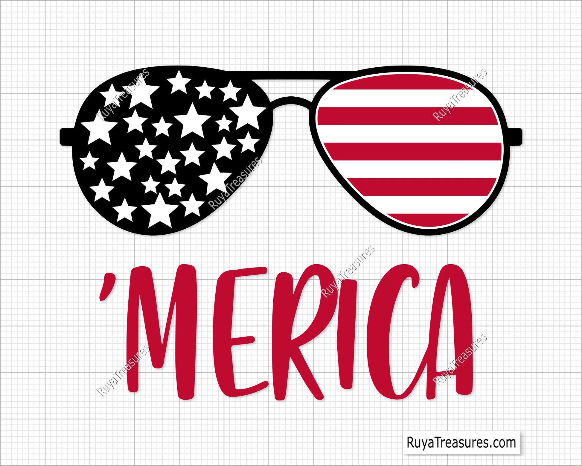 Merica Sunglasses Svg