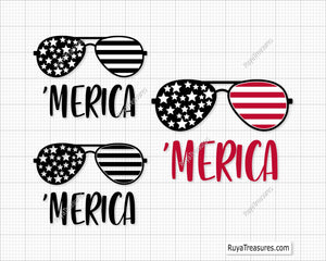 Merica Sunglasses Svg