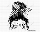 Messy Bun 2nd Amendment svg 