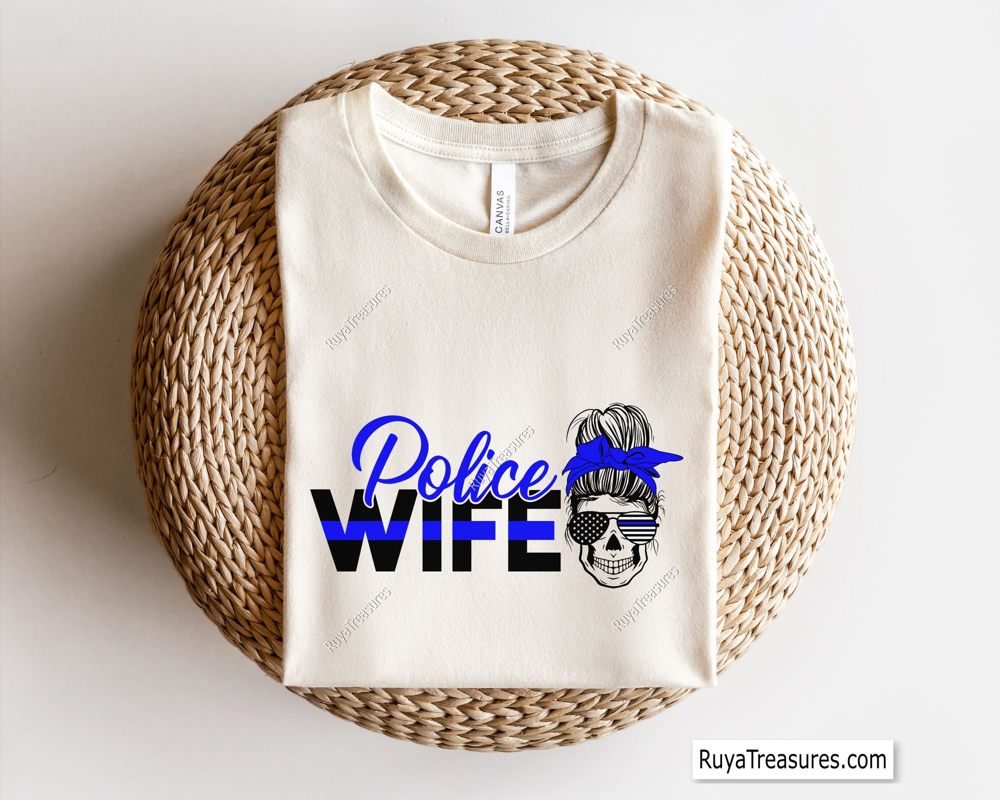 Messy Bun Police Wife Svg