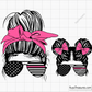 Messy Bun Survivor Svg