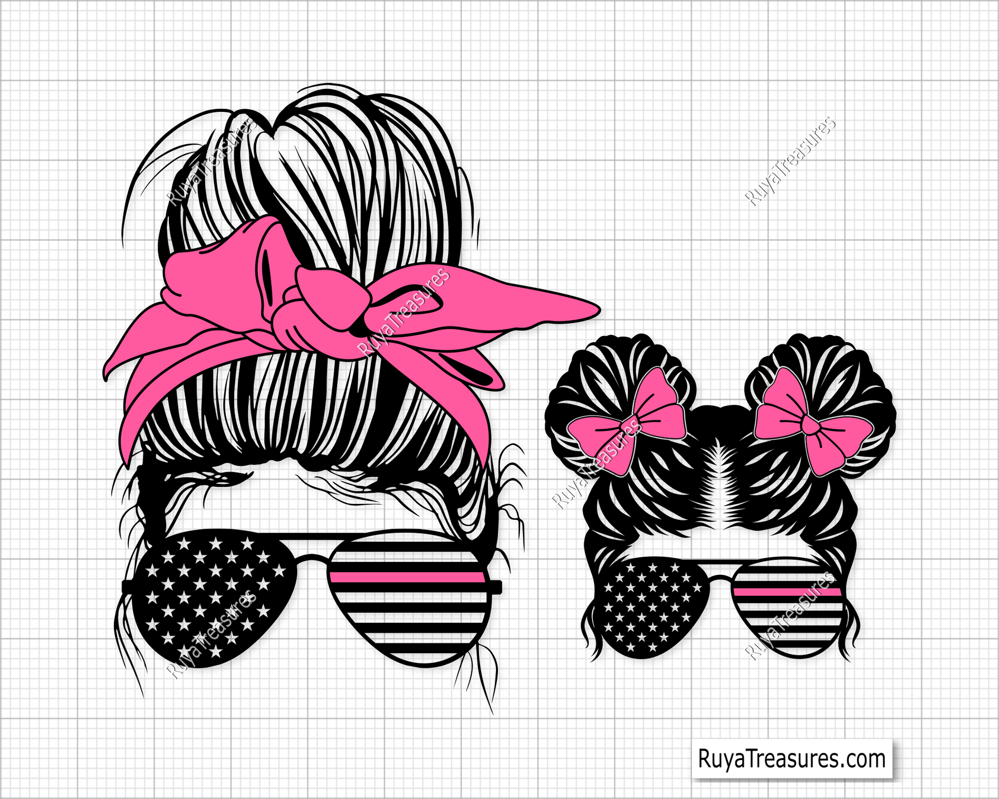 Messy Bun Survivor Svg