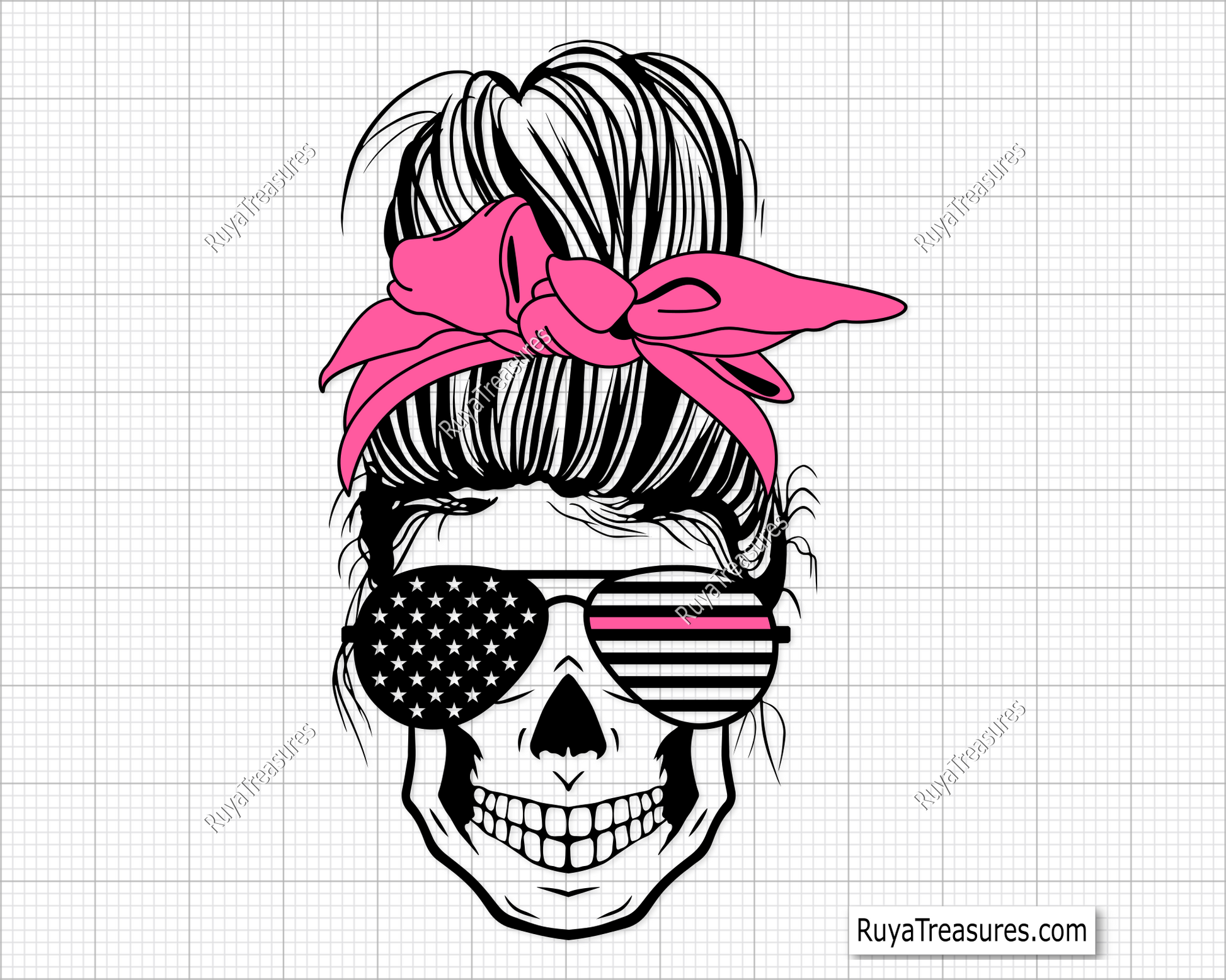 Messy Bun Survivor Svg