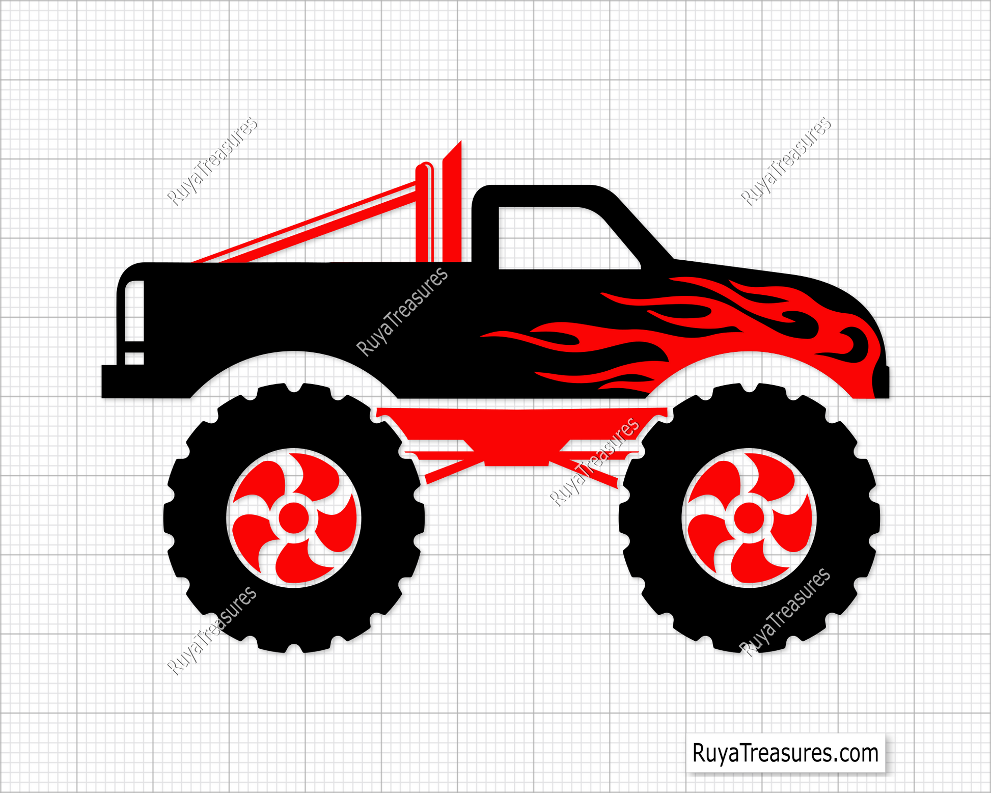 Monster Truck SVG design for Cricut and Silhouette