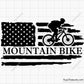 Mountain Bike USA Flag Svg Png