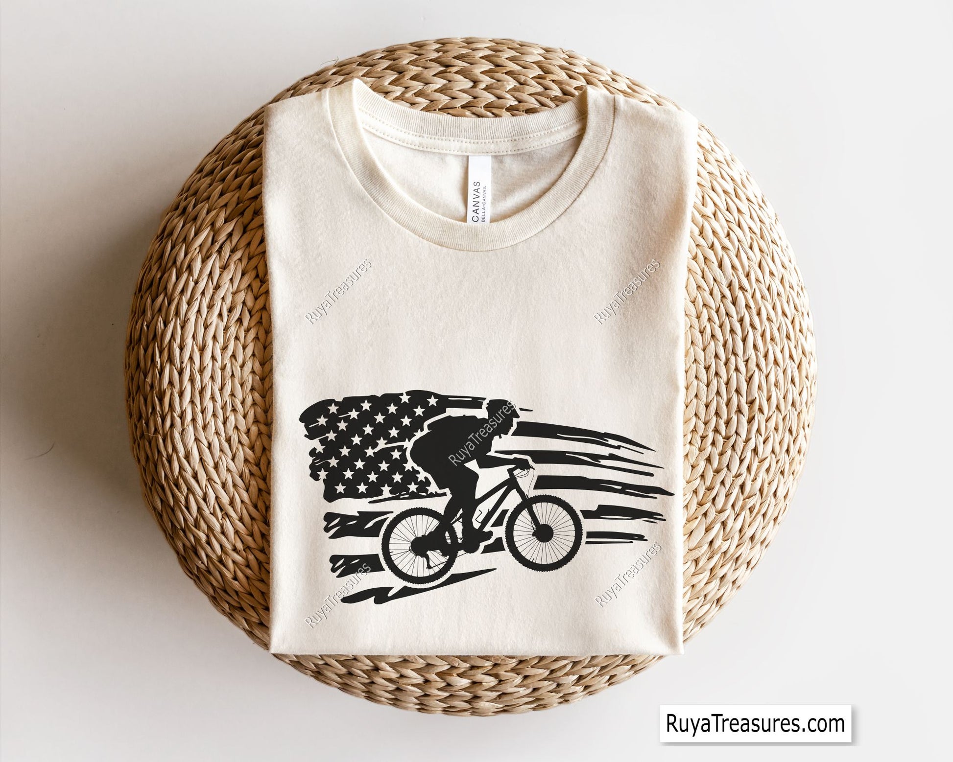 Mountain Bike USA Flag Svg Png