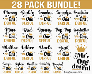 Mr Onederful First Birthday Svg