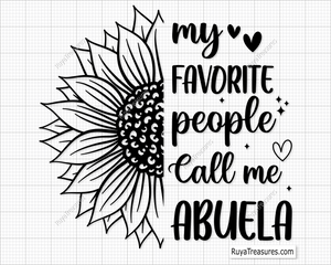 My Favorite People Call Me Abuela Svg
