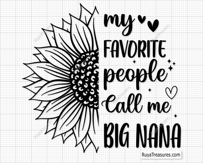 My Favorite People Call Me Big Nana svg