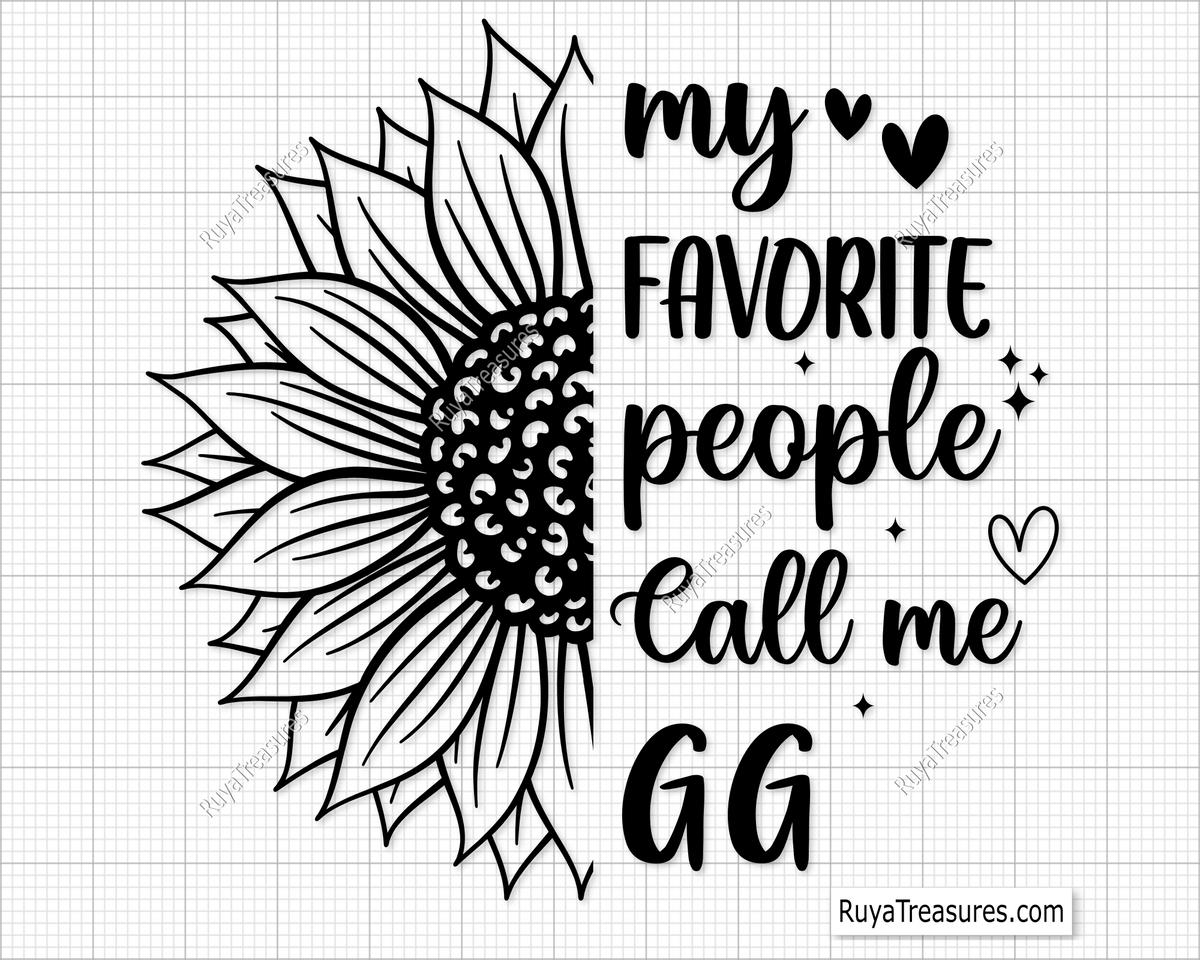My Favorite People Call Me GG Svg Png