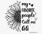 My Favorite People Call Me GG Svg Png