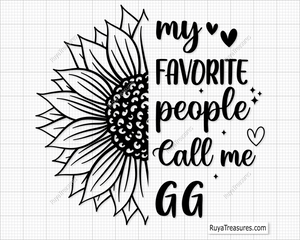 My Favorite People Call Me GG Svg Png