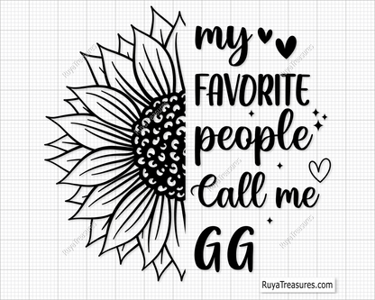 My Favorite People Call Me GG Svg Png