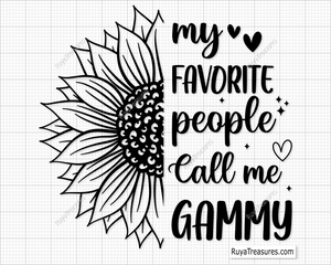 My Favorite People Call Me Gammy Svg