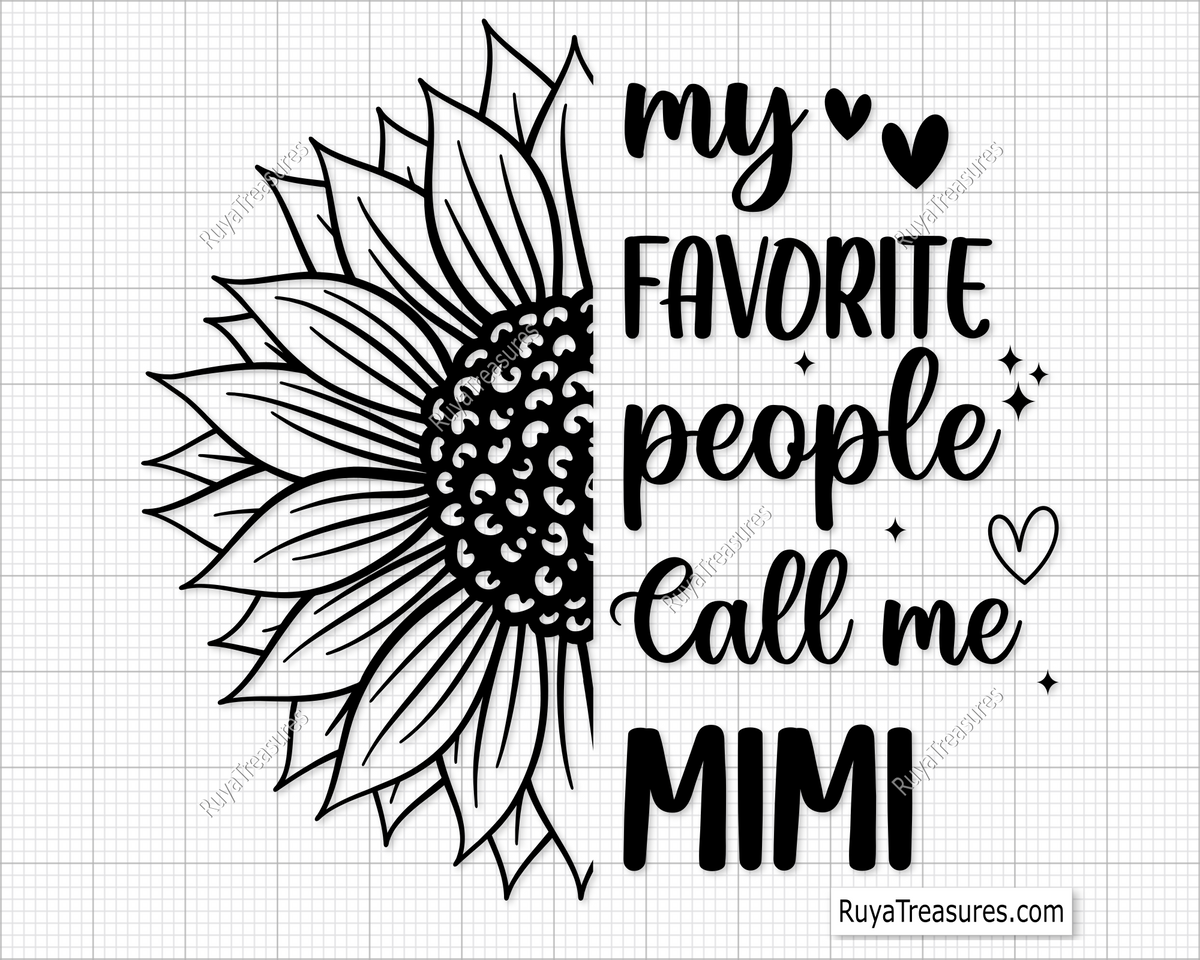 My Favorite People Call Me Mimi Svg