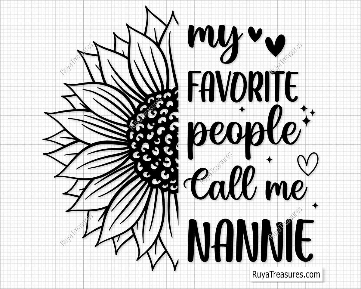 My Favorite People Call Me Nannie Svg