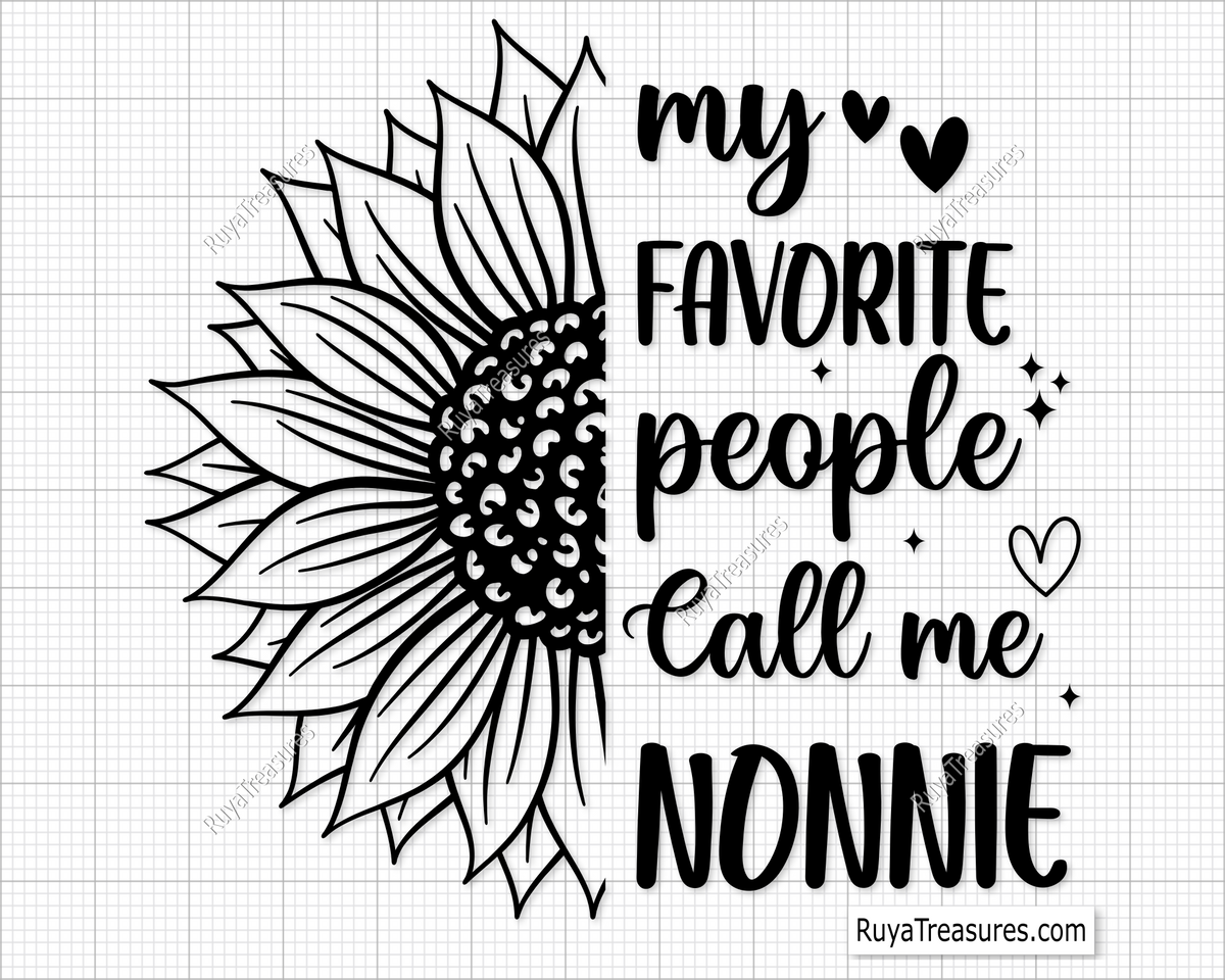 My Favorite People Call Me Nonnie svg