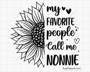 My Favorite People Call Me Nonnie svg
