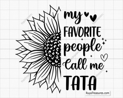 My Favorite People Call Me Tata svg