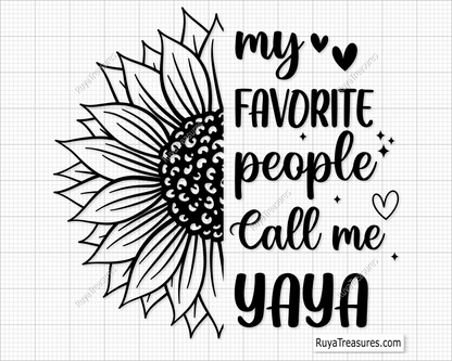 My Favorite People Call Me Yaya Svg
