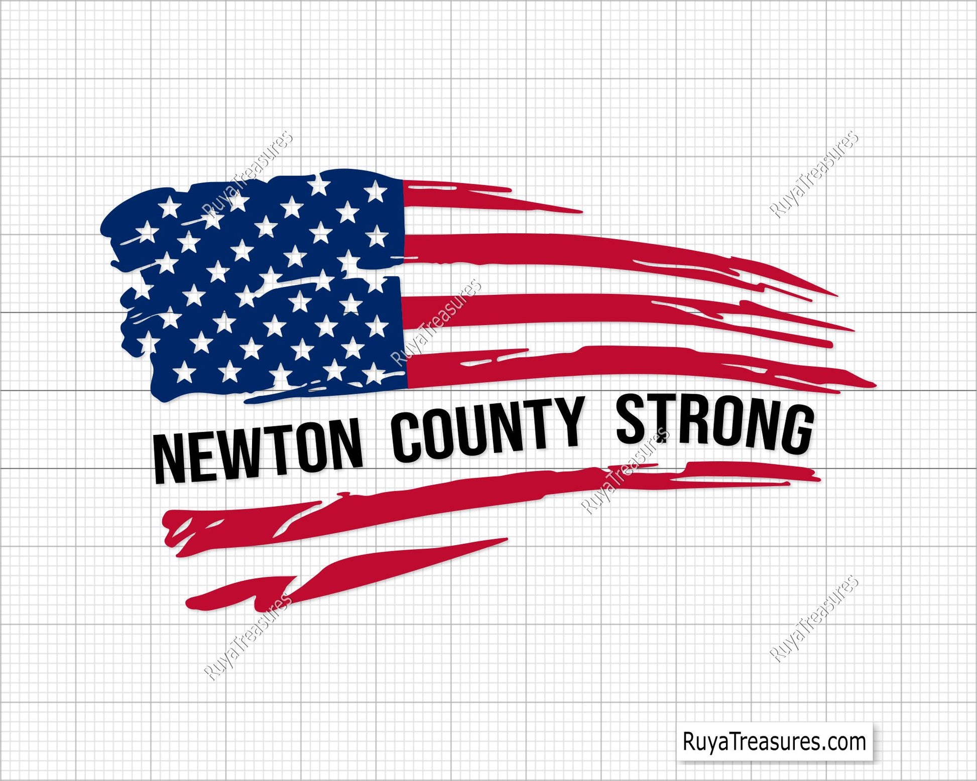 Newton County Strong Flag Svg