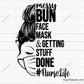 Nurse Messy Bun Svg