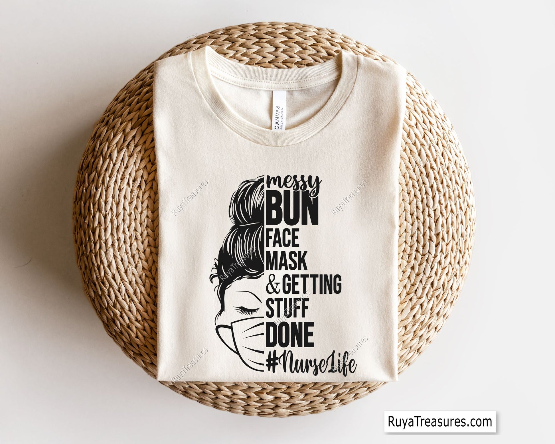 Nurse Messy Bun Svg