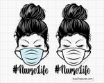 Nurselife Messy Bun Svg