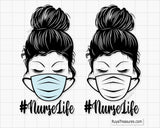 Nurselife Messy Bun Svg