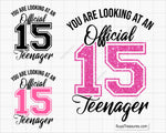 15 Official Teenager Svg Png