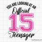 Official 15th Teenager Svg