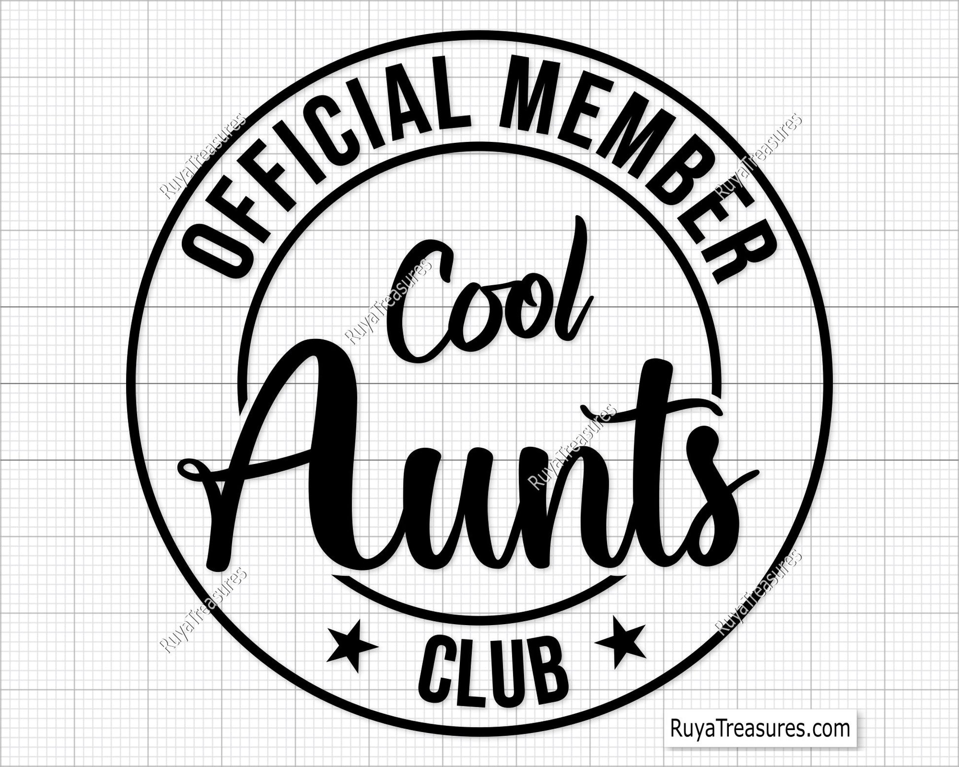 Official Member Cool Aunts Club Svg