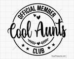 Official Member Cool Aunts Club svg