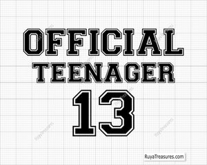 Official Teenager Svg 