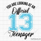 You Are Looking at A 13 Official Teenager Svg