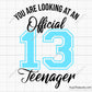 You Are Looking at A 13 Official Teenager Svg