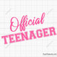 Official Teenager Svg