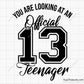 13 Official Teenager svg
