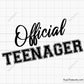 Official Teenager Svg