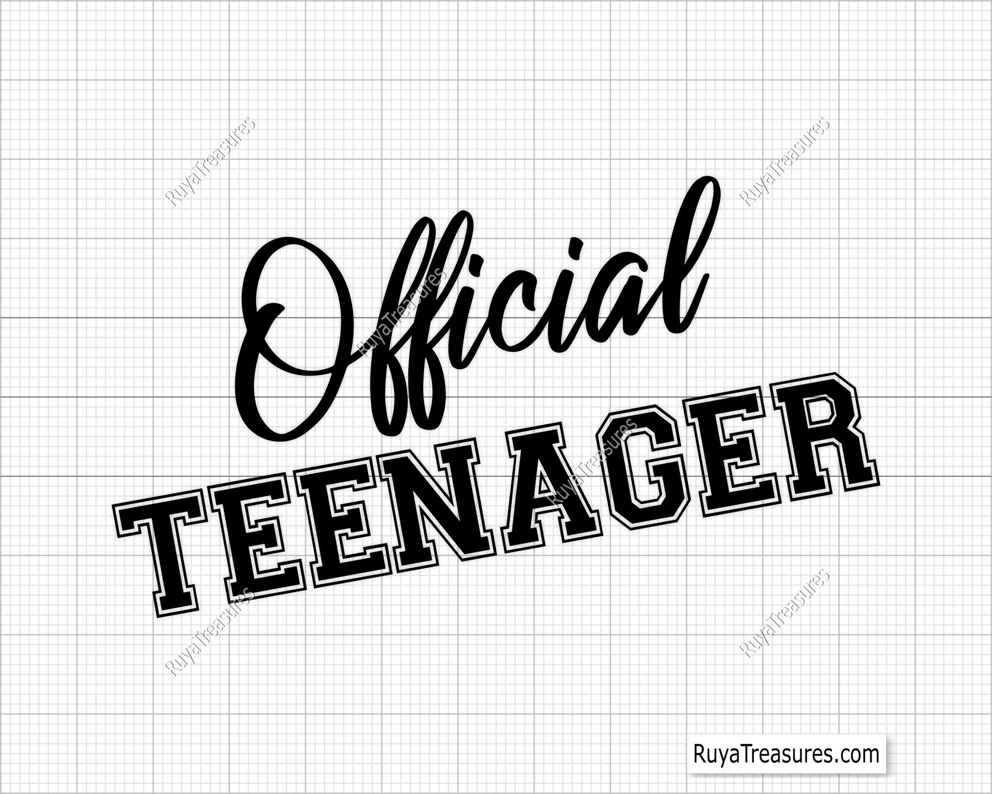 Official Teenager Svg