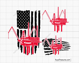 Offshore Drilling Flag Svg