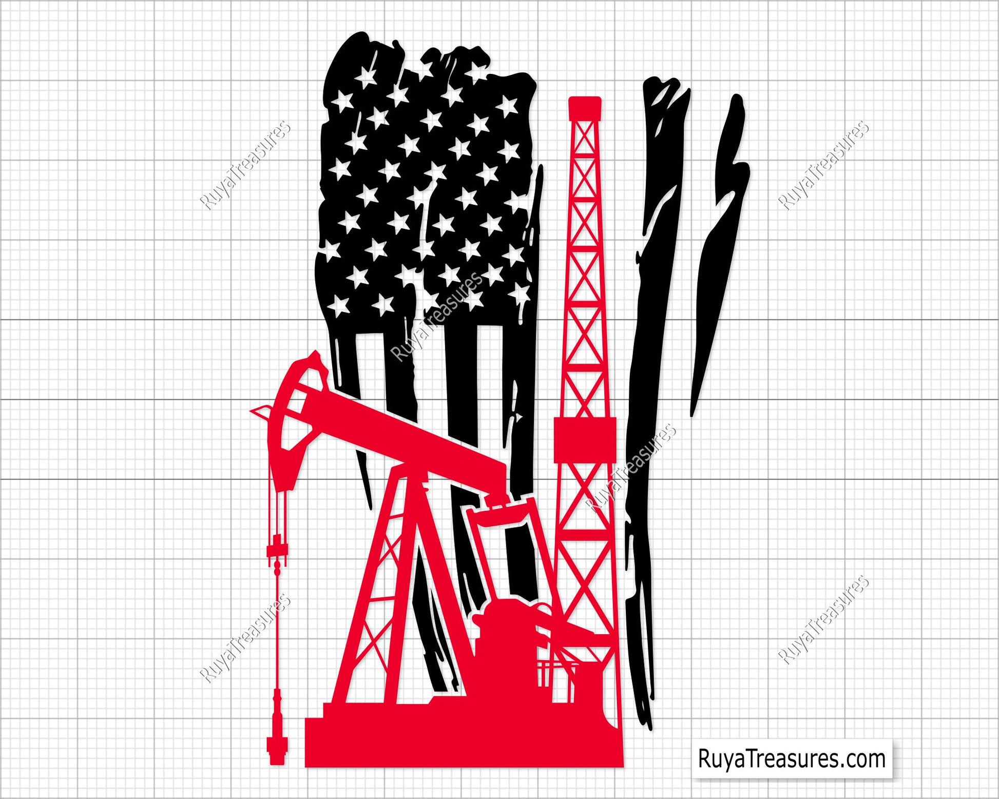 Oilfield Flag Flag Svg