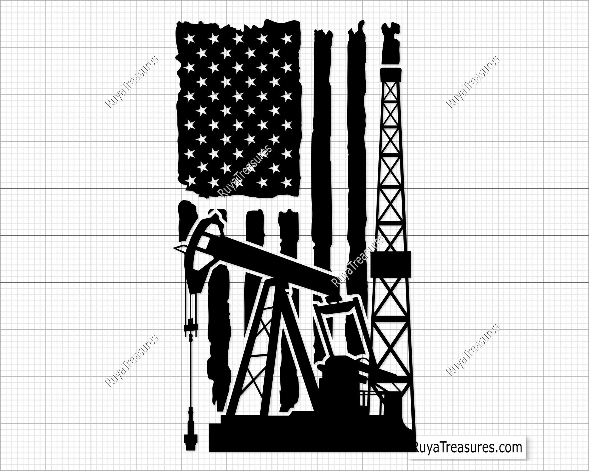 Oilfield Flag Svg 