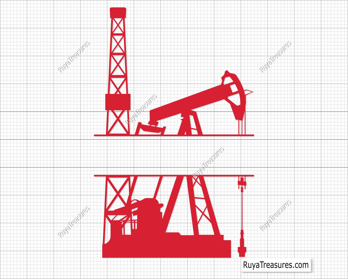 Oil Rig Monogram Oilfield Monogram Svg, Oil Rig Svg, Custom Oilfield Svg, Oilfield Life