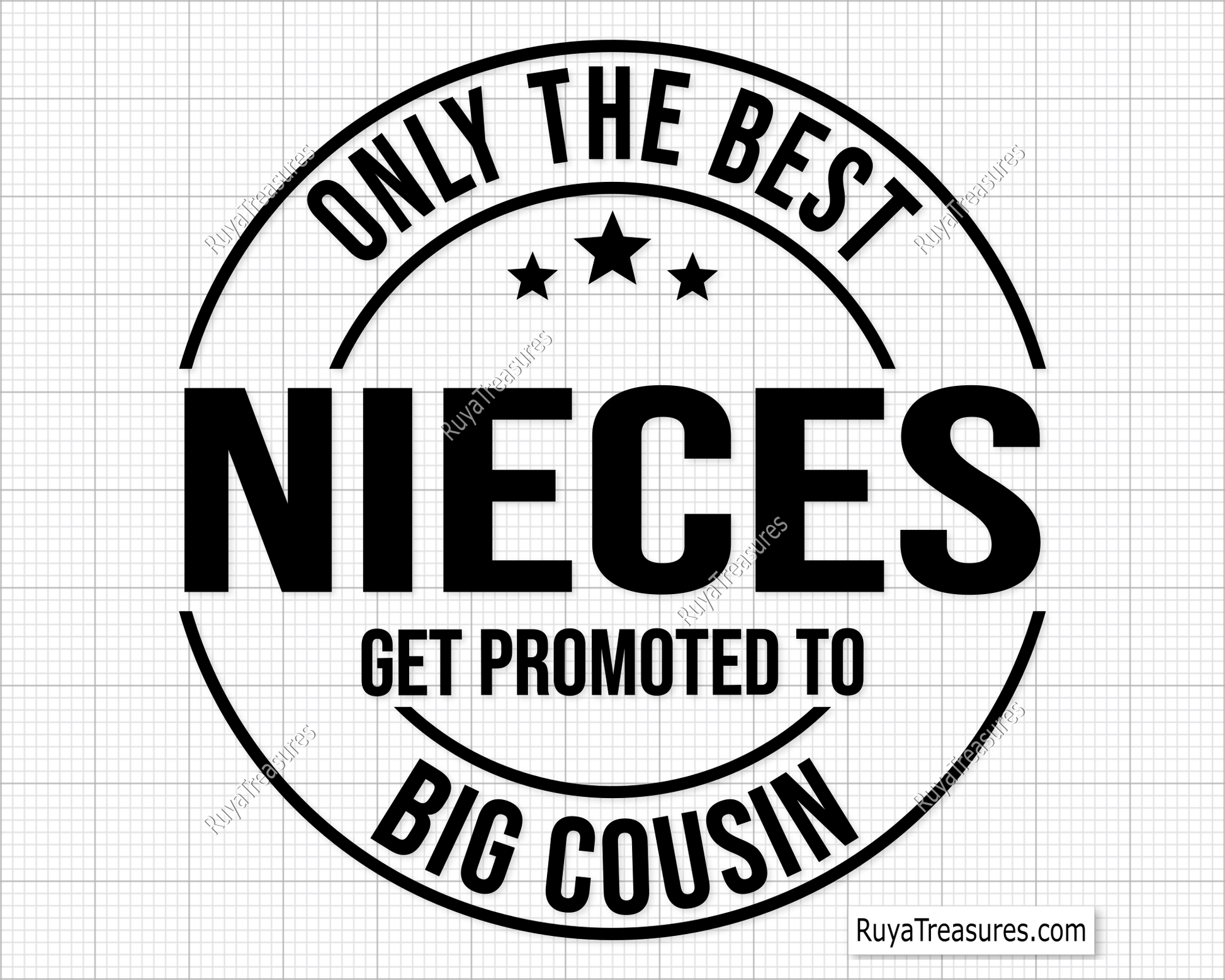 Only The Best Nieces Get Promoted To Big Cousin svg